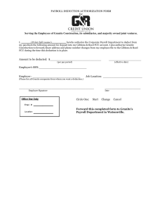 PAYROLL DEDUCTION AUTHORIZATION FORM for Serving the