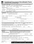 Combined Insurance Enrollment Form