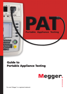 Guide to Portable Appliance Testing