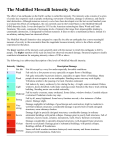 The Modified Mercalli Intensity Scale