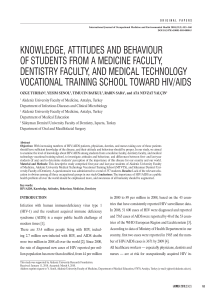 KNOWLEDGE, ATTITUDES AND BEHAVIOUR OF STUDENTS