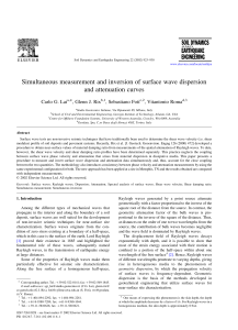 Simultaneous measurement and inversion of surface wave