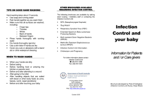 Infection Control and your baby - Women`s and Children`s Hospital