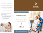 Home Health Brochure - Abode Hospice and Home Health