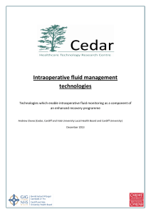 Intraoperative fluid management technologies