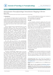 Intraoperative Neurophysiologic Sensorimotor Mapping
