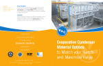 Evaporative Condenser Material Options to Match your Needs and