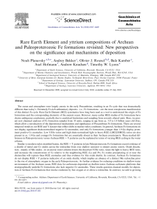 Rare Earth Element and yttrium compositions of Archean and