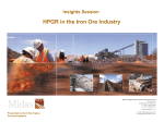 HPGR in the Iron Ore Industry