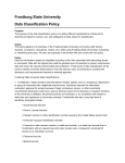 Frostburg State University Data Classification Policy