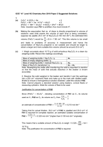 GCE “A” Level H2 Chemistry Nov 2008 Paper 1