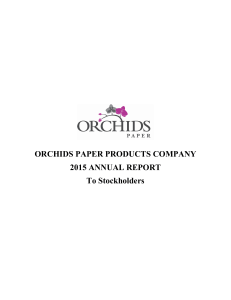 ORCHIDS PAPER PRODUCTS COMPANY 2015 ANNUAL