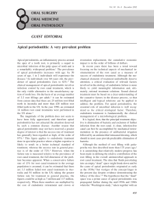 Apical periodontitis: A very prevalent problem