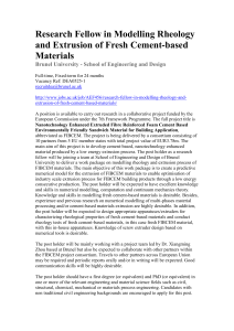 Research Fellow in Modelling Rheology and Extrusion of Fresh