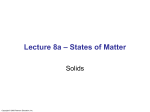 Lecture 8a - States of Matter