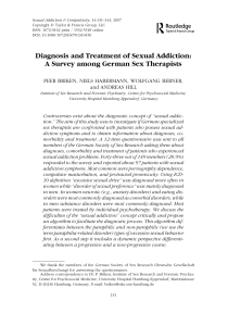 Diagnosis and Treatment of Sexual Addiction: A Survey