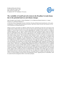 The variability of runoff and soil erosion in the Brazilian Cerrado