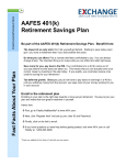AAFES 401(k) ( ) Retirement Savings Plan