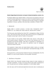 Notice Regarding the Decision to Acquire Industrial Química Lasem