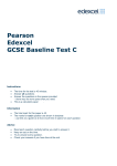 GCSE Maths Baseline Test C Calculator