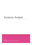 Montessori Sentence Analysis