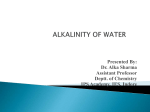 Alkalinity of water notes PDF