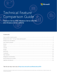 Windows Server 2016 Technical Feature Comparison Guide
