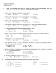 Units of Measurement Worksheet