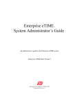 Enterprise eTime SysAdmin guide