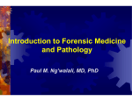 01.0 Introduction to Forensic Pathology