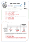 mass and weight worksheet answers