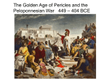 The Golden Age of Pericles and Peloponnesian War