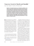 Transverse Growth of Maxilla and Mandible