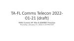 2022-01-21 Comms Telecon Agenda 