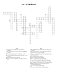 3rd 9 week review crossword