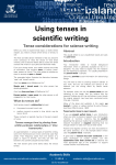 Using tenses in scientific writing Update 051112