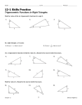 12-1 Skills Practice Trigonometric Functions in Right Triangles