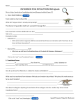 Evidence for Evolution Web Quest STUDENT