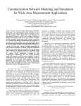 [2012] Communication Network Modeling and Simulation for Wide Area Measurement Applications