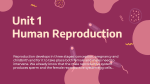 Unit 1 - Human reproduction