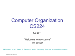 CS-224 Computer Organization Lecture 01