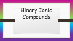 binary ionic compounds notes