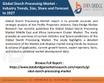 Global Starch Processing Market PPT -