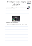 3D printing and new and emerging technologies student worksheet 0