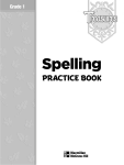 Treasures (Language Arts, Grade 1) - Spelling Practice Book
