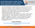 Asia-Pacific Microbial Air sampler Market to Reach A CAGR of 9.6% By The Year 2028
