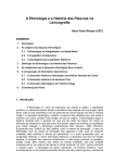 A Etimologia e a História das Palavras na Lexicografia