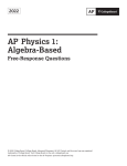 AP Physics 1  Algebra-Based 2022 Free-Response Questions