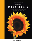 Jane B. Reece, Lisa A. Urry, Michael L. Cain, Peter V. Minorsky, Steven A. Wasserman - Campbell Biology Test Bank, 11 edition-Pearson (2017)