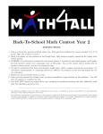 Math4All BTSMC Year 2 Solutions
